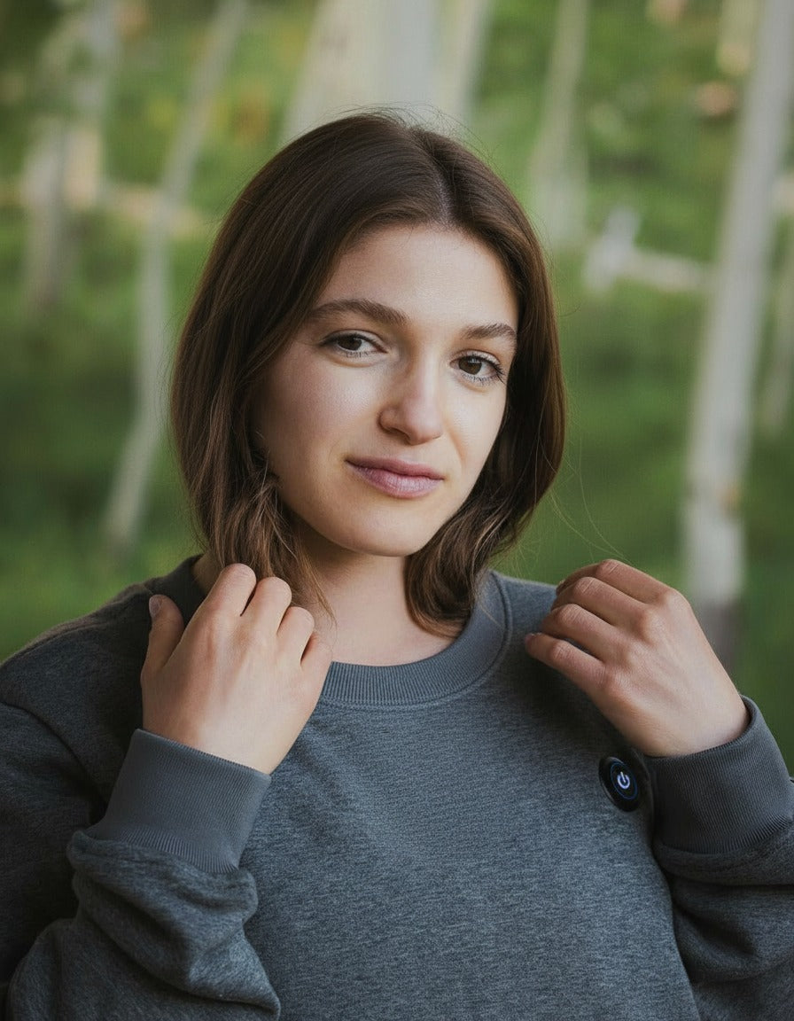 heat o-neck terry sweatshirt cotton adjustable 3d