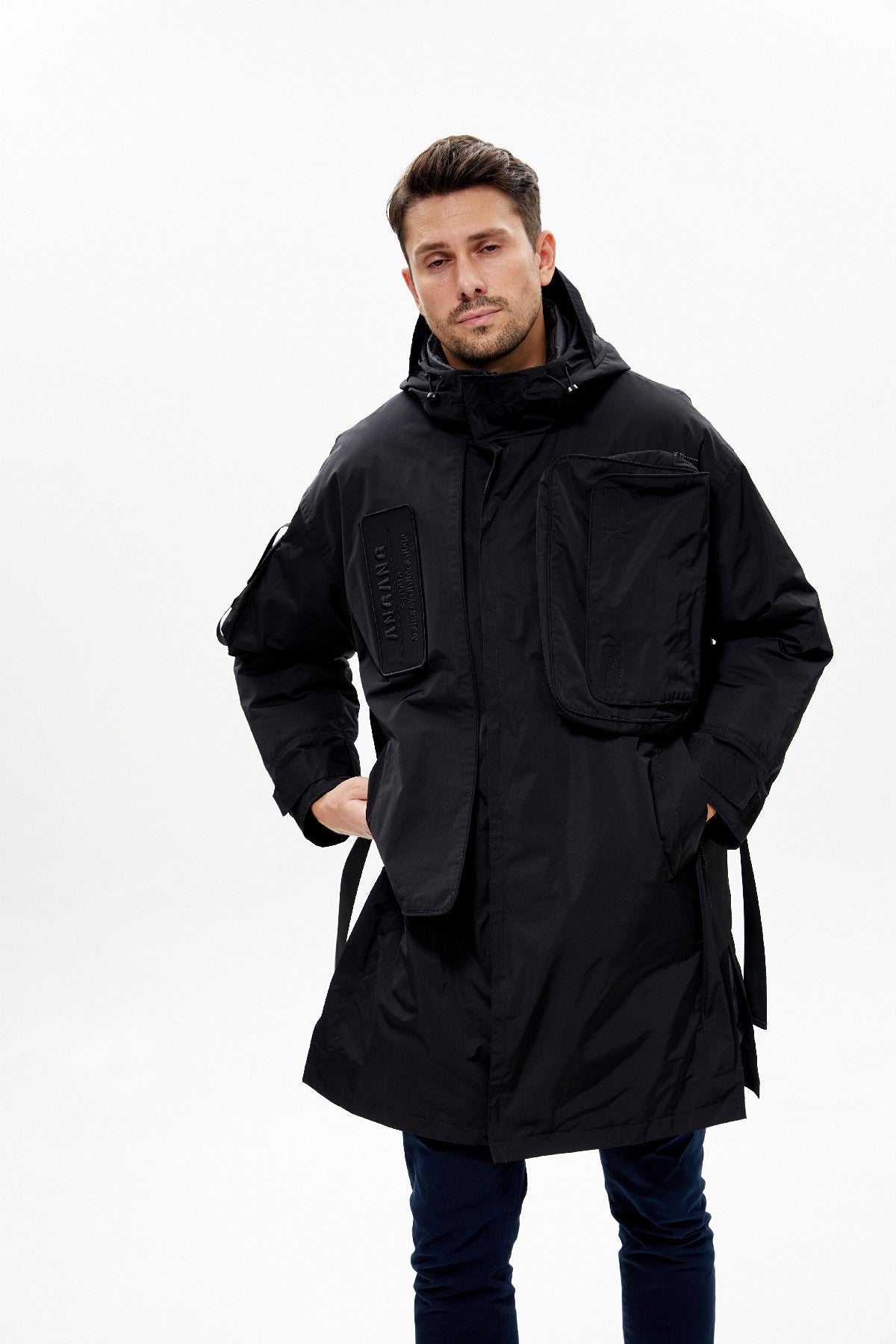 Men's Down Heated Jacket with Zip-Off Sleeves - Converts to Vest for Mild Hiking Days