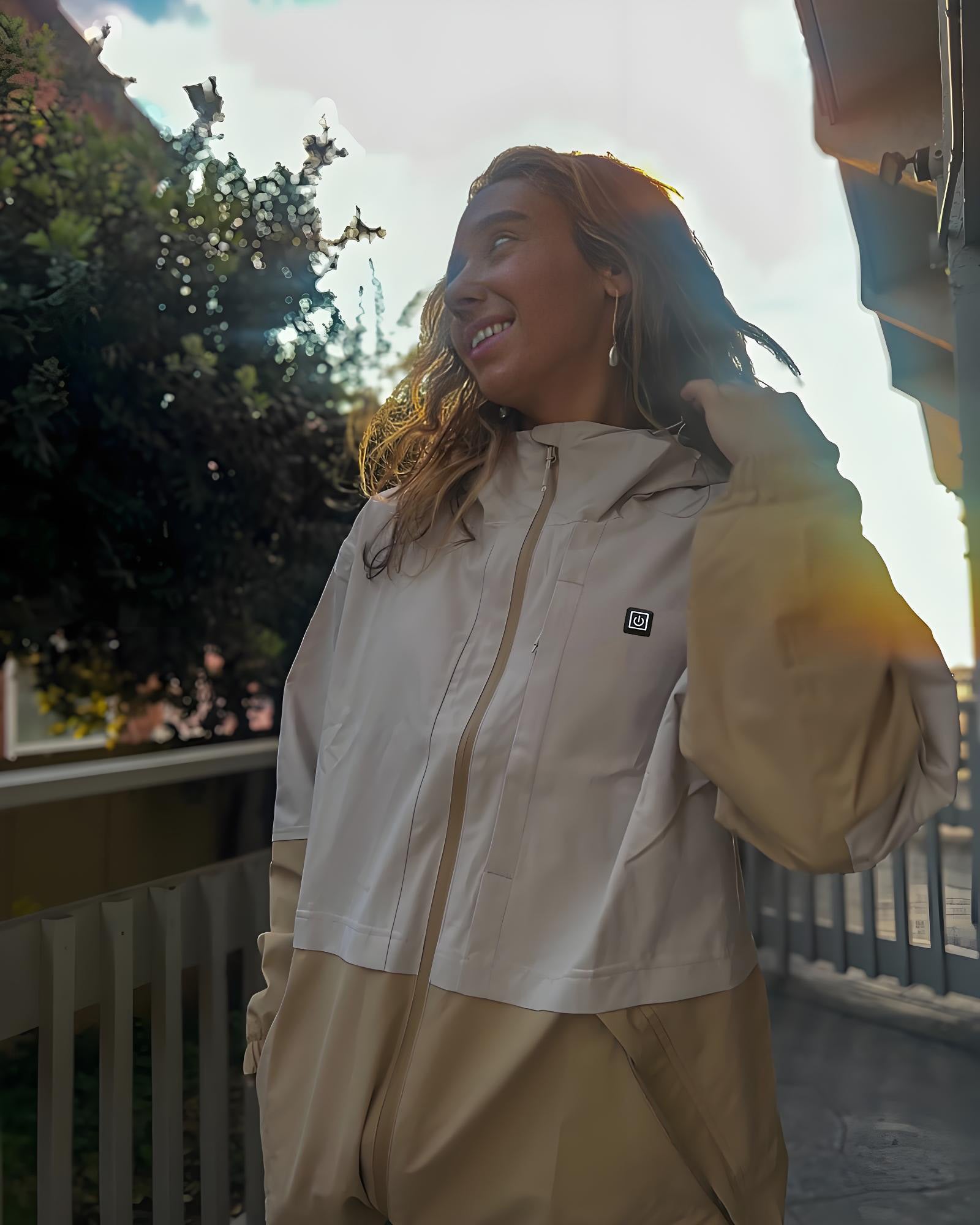 Women's Winter Heated Jacket 3 Heat Settings for Winter Skiing