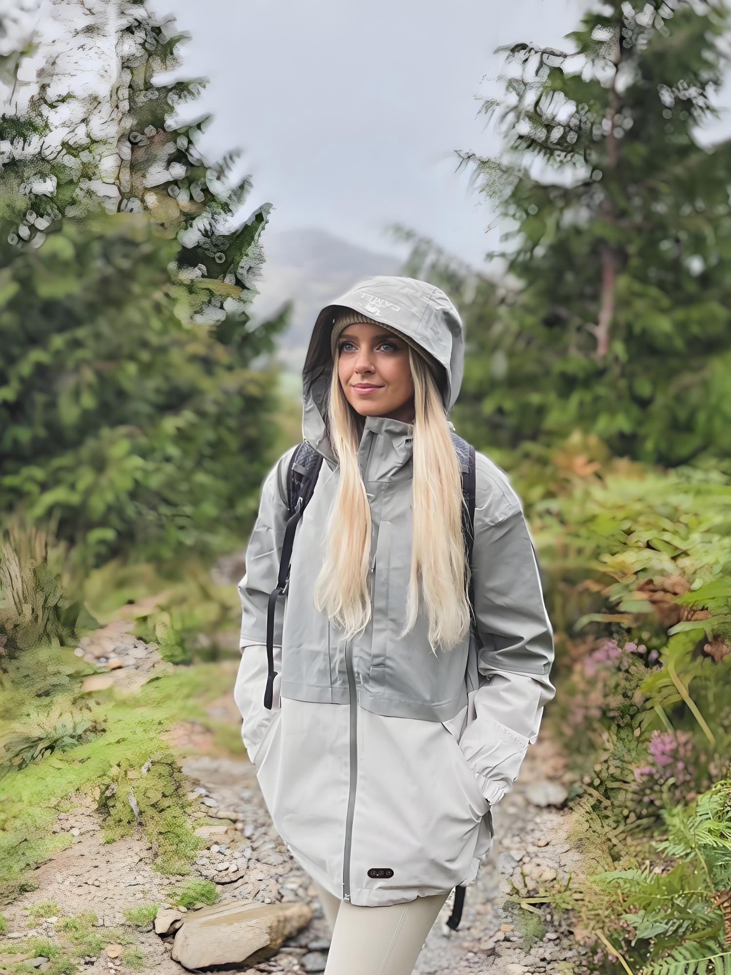 Women's Winter Heated Jacket Water-Repellent for Snow