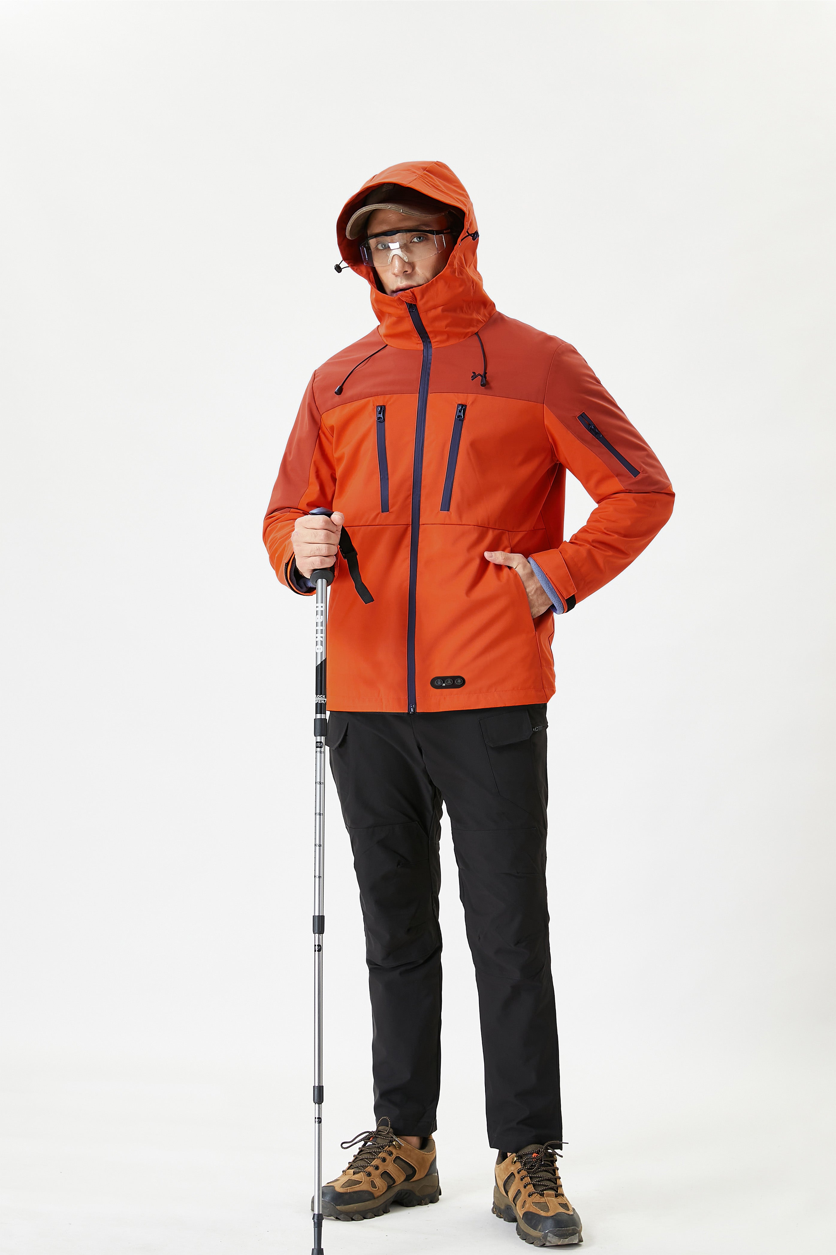 Men's Softshell Heated Jacket with 3 Heat Settings Ideal for Mountain Climbing & Trail Walks