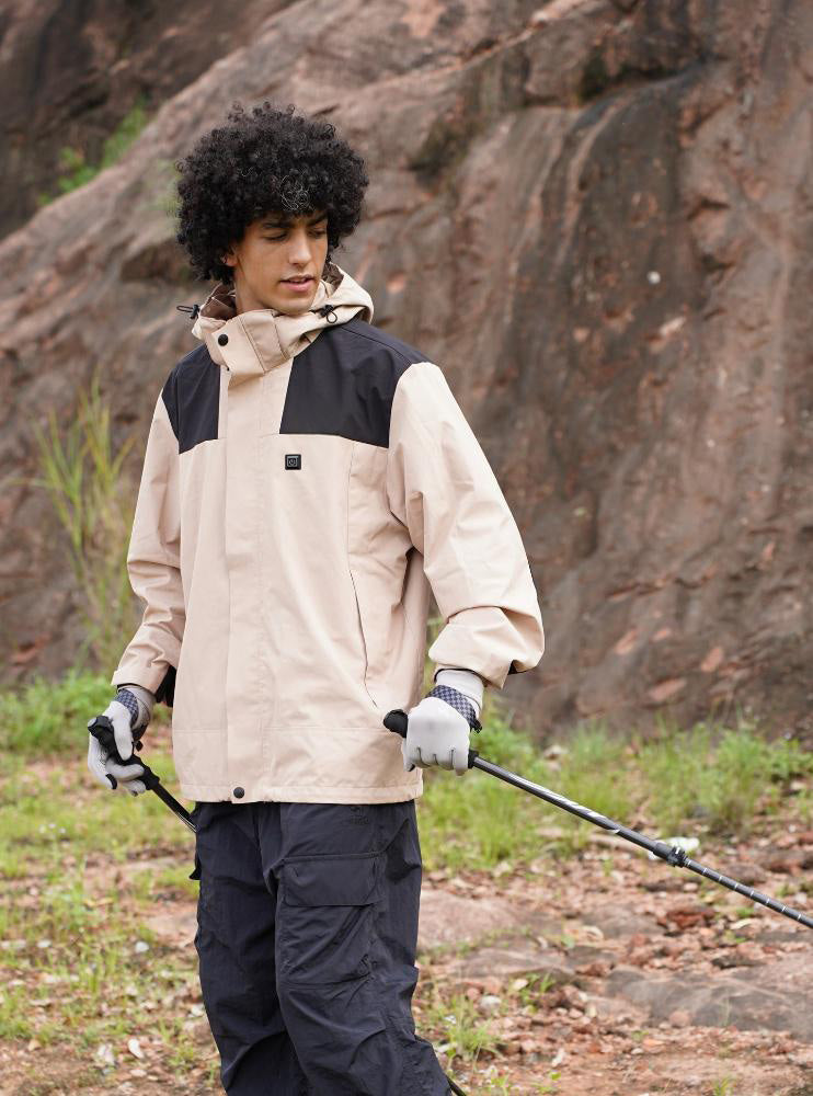 Men's Waterproof Softshell Heated Jacket – Windproof for Mountain Hiking & Trekking