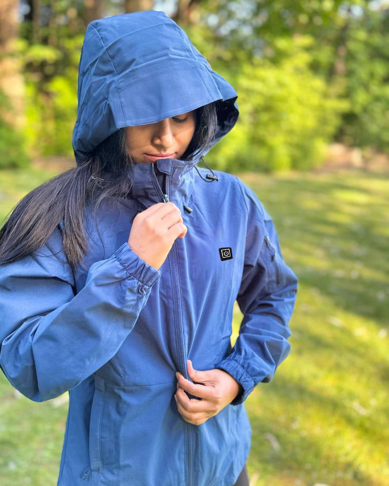 Women's Windbreaker Heated Jacket Quick-Dry for Wet Hiking