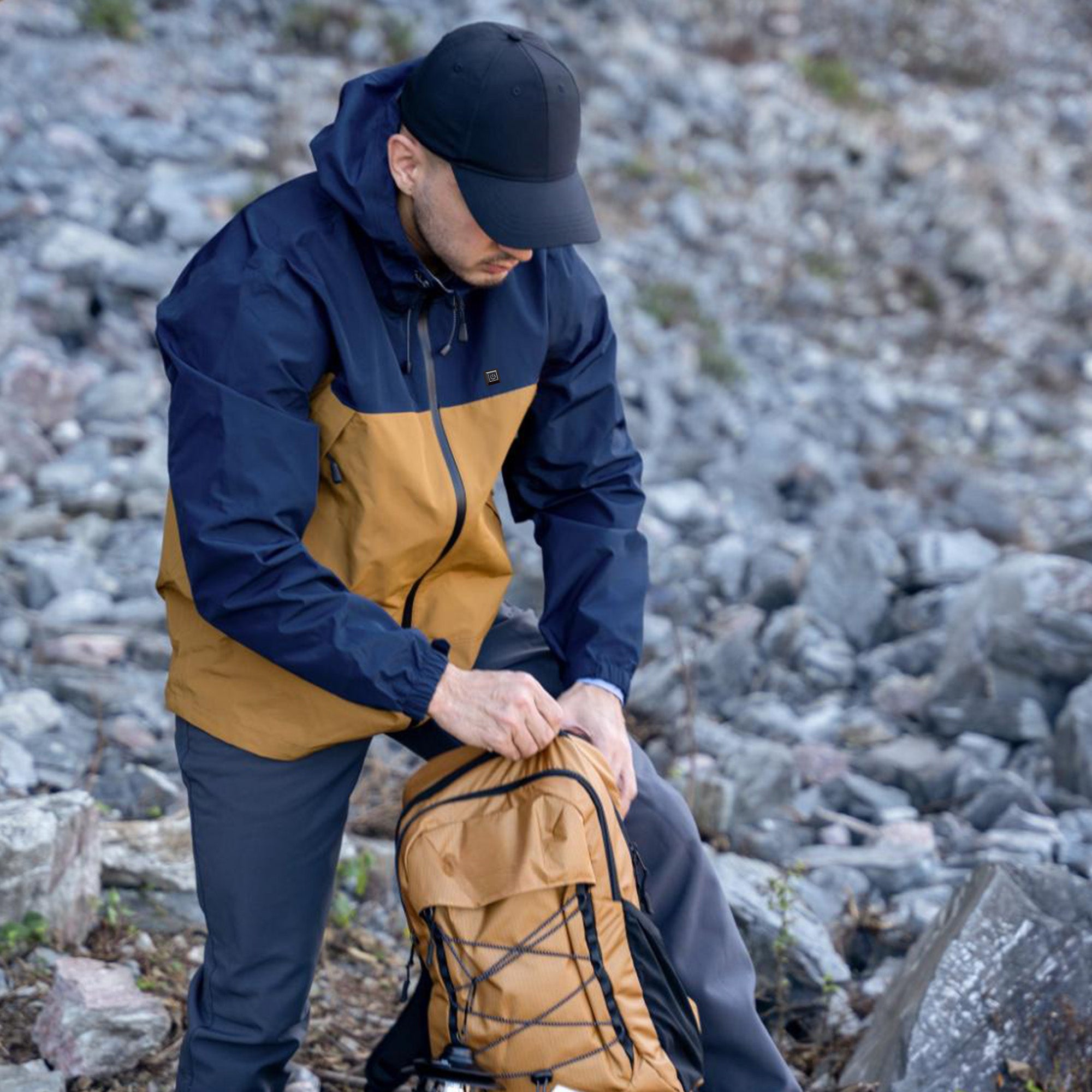 Men's Sports Heated Jacket 3 Heat Zones for Chest & Back