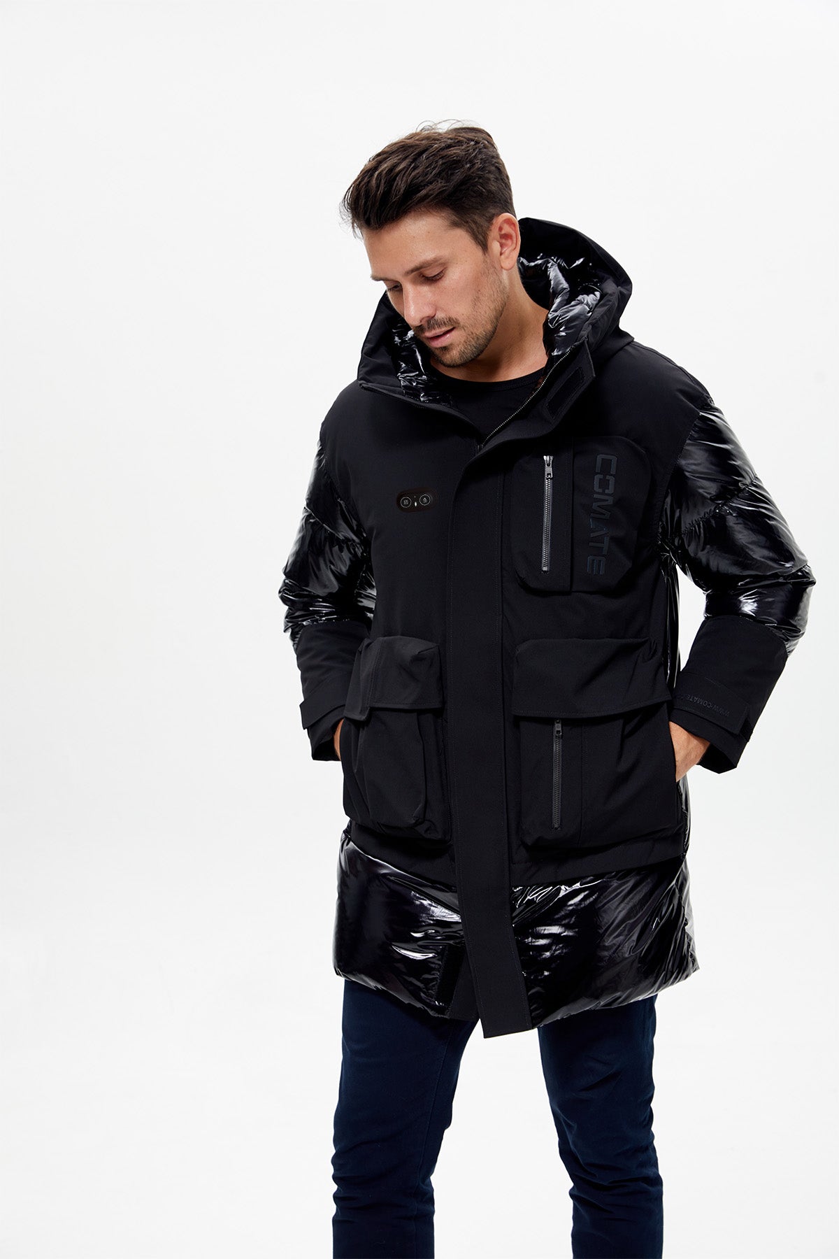 Men's Travel Fashionable Windproof Down Heated Jacket