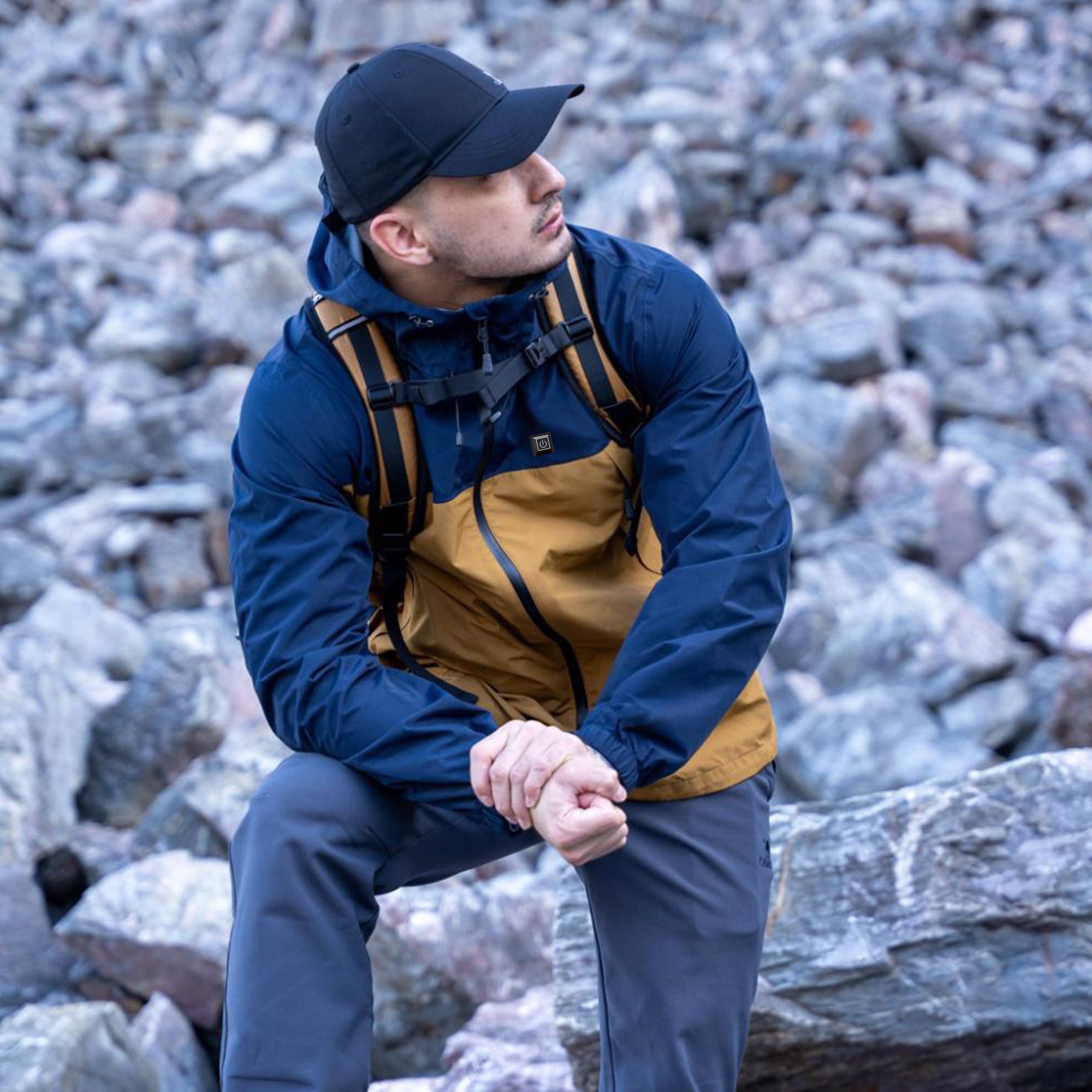 Men's Sports Heated Jacket 3 Heat Zones for Chest & Back