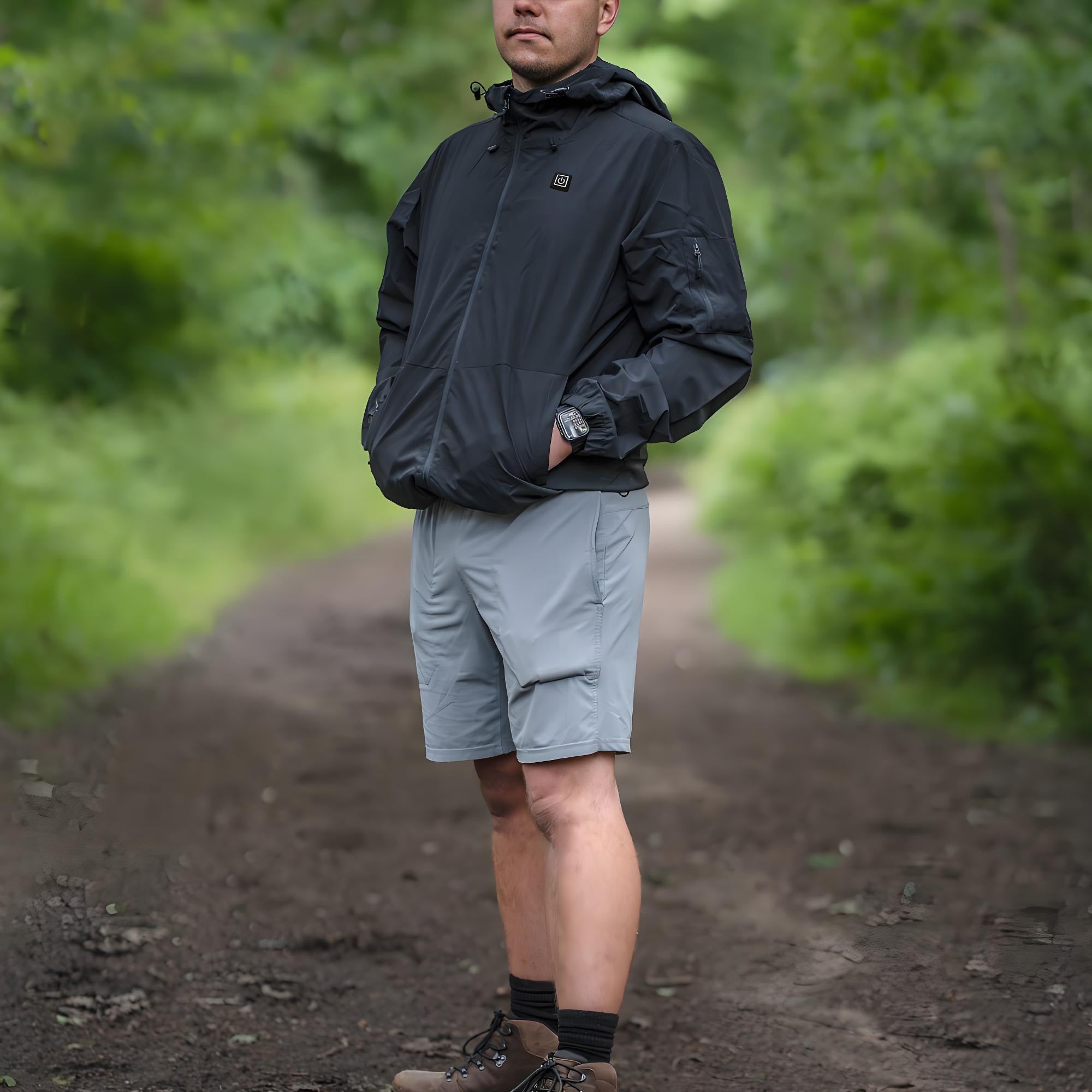 Men's Softshell Heated Jacket Lightweight for Multi-Day Hiking