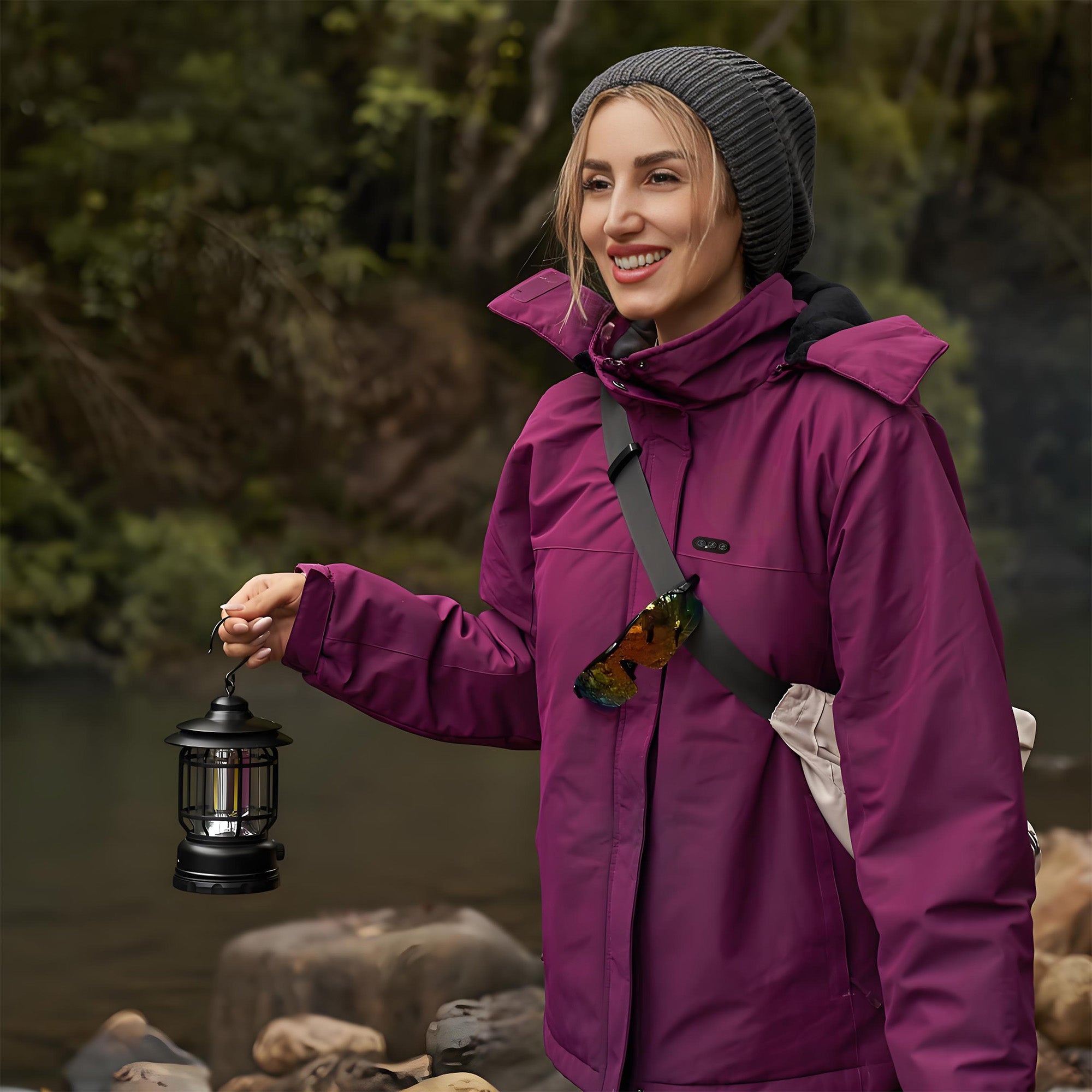 Women's Windbreaker Heated Jacket Quick-Heating for Morning Hiking