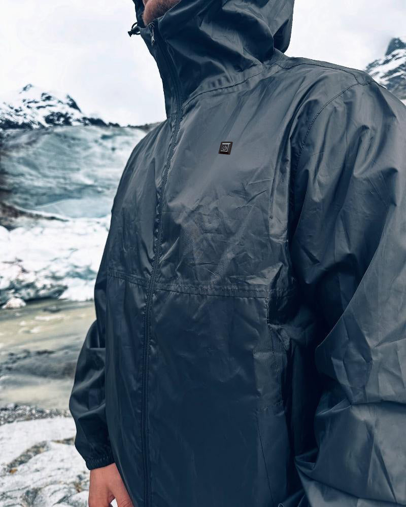 Men's Outdoor Heated Jacket Water-Repellent for Light Rain