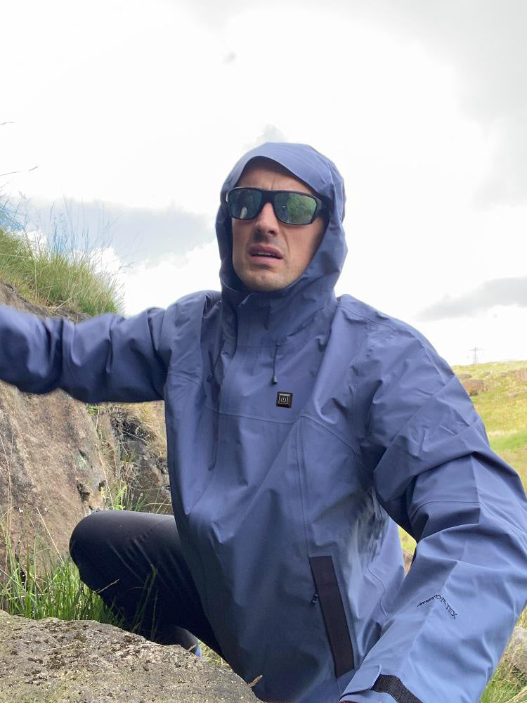 Men's Windbreaker Heated Jacket Durable Zippers for Outdoor Use