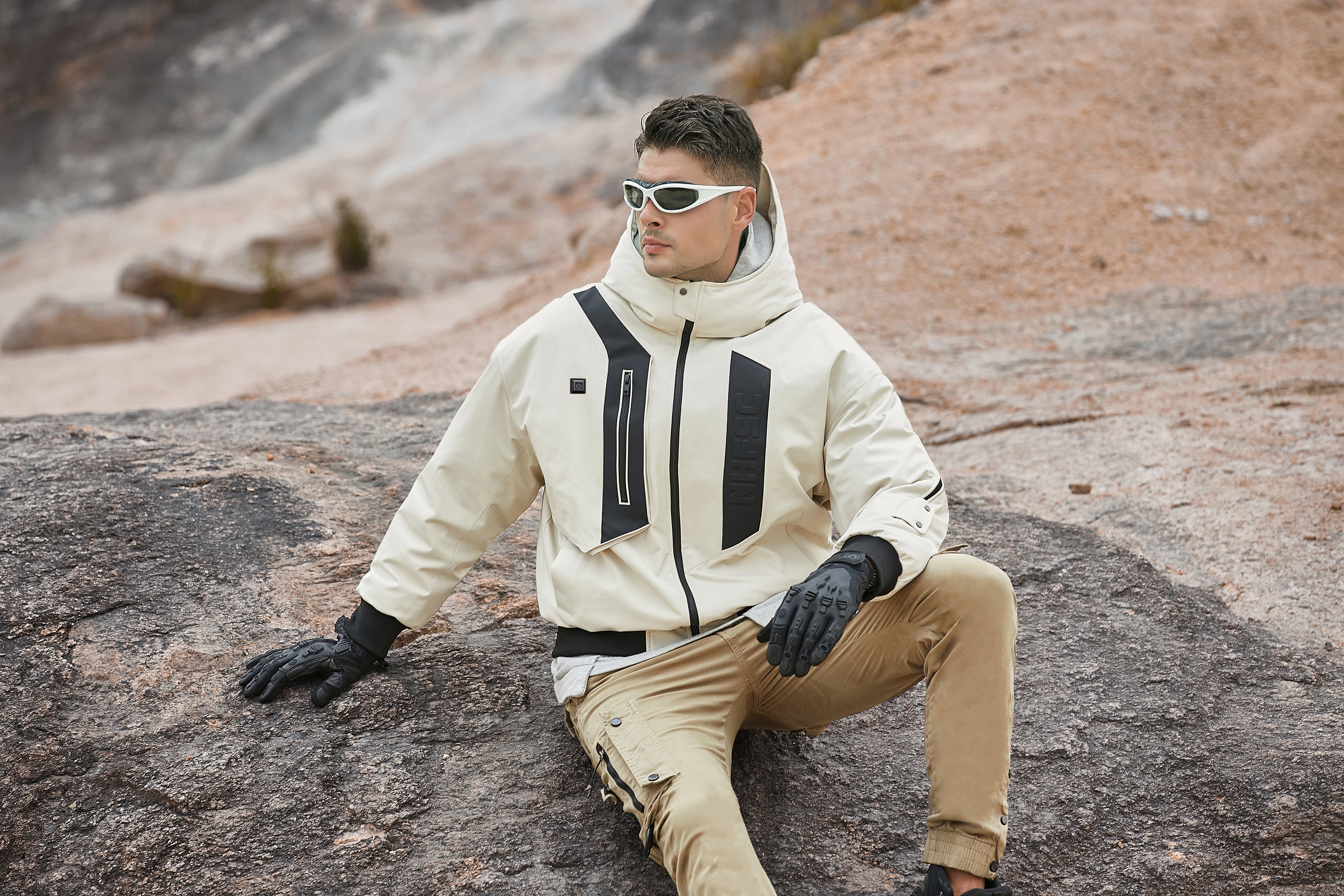 Men's Hiking Thicken Electric Work Heated Jacket