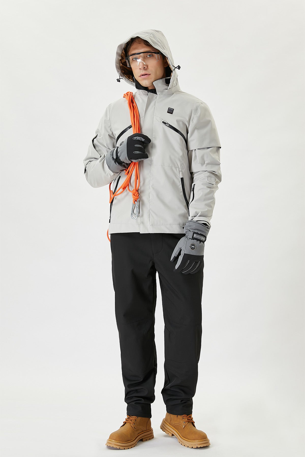 Men's Hunting Heated Jacket For Climbing With Thick Temperature Regulation Design