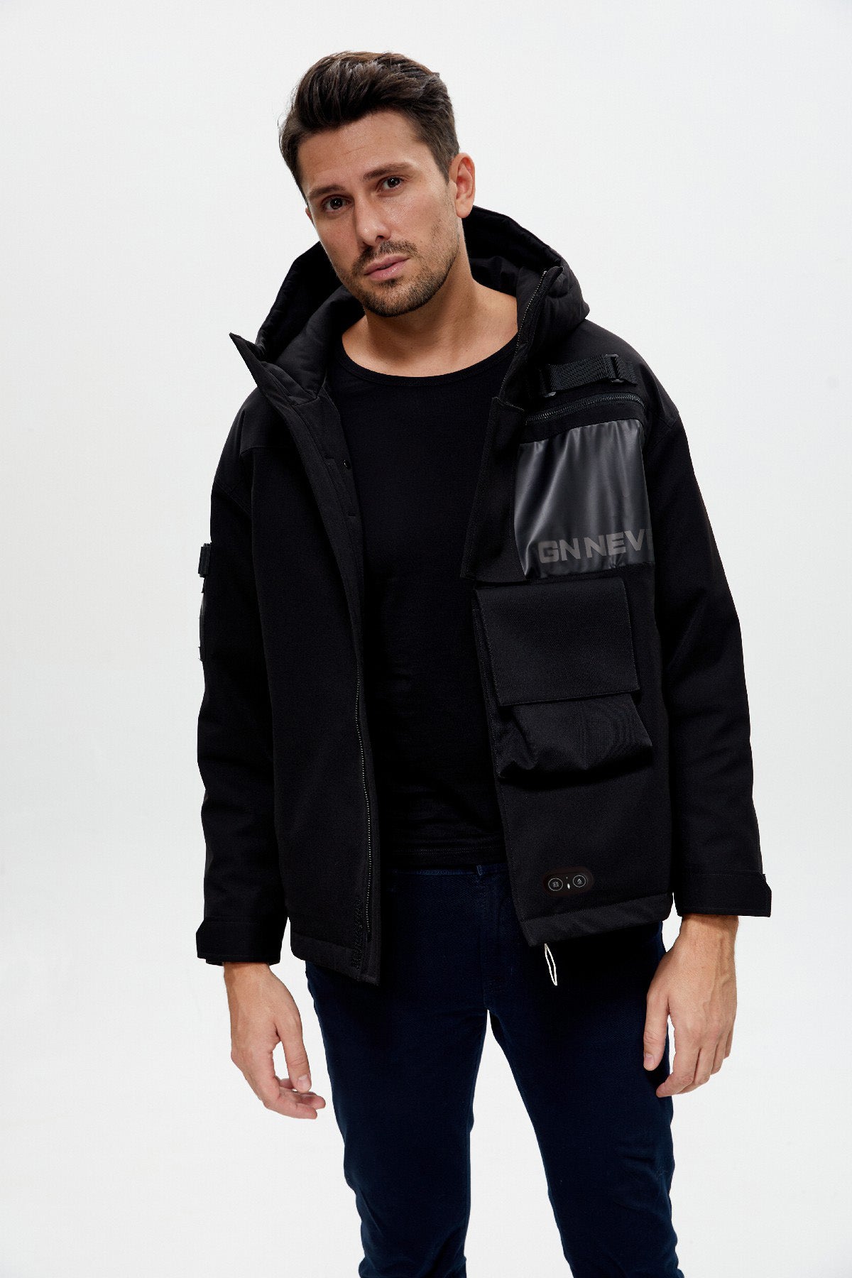 Men's High Quality Windproof Softshell Heated Jacket for Hiking