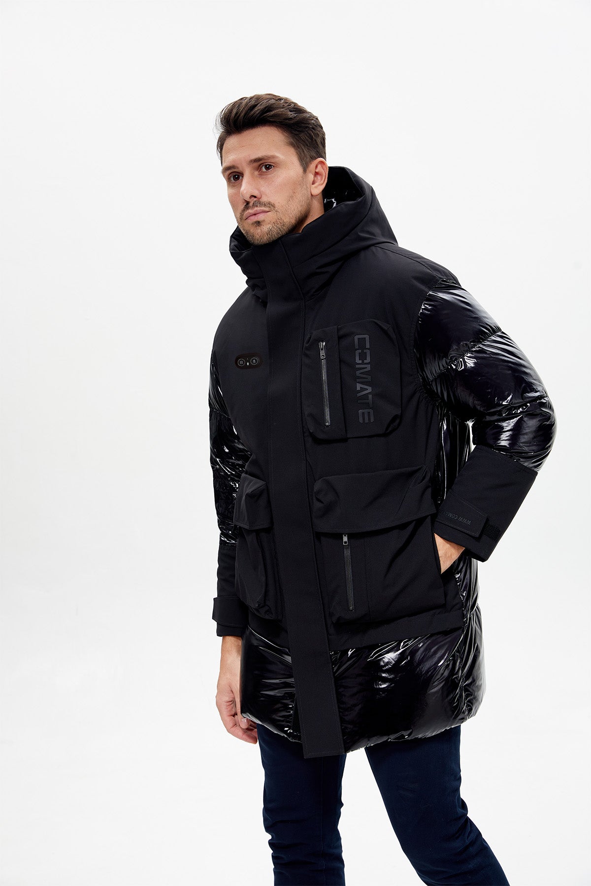 Men's Travel Fashionable Windproof Down Heated Jacket