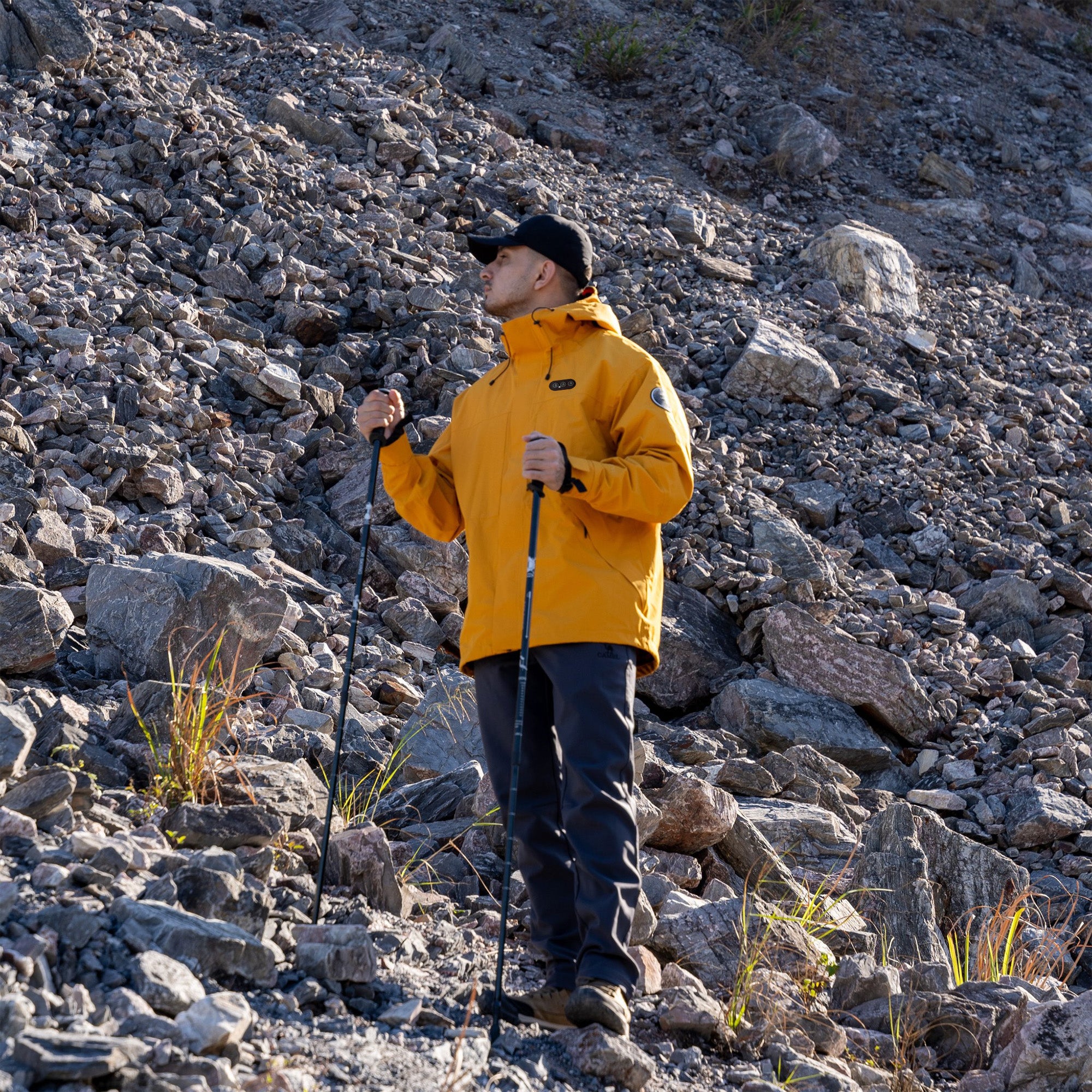 Men's Windbreaker Heated Jacket Versatile for Hiking & Camping