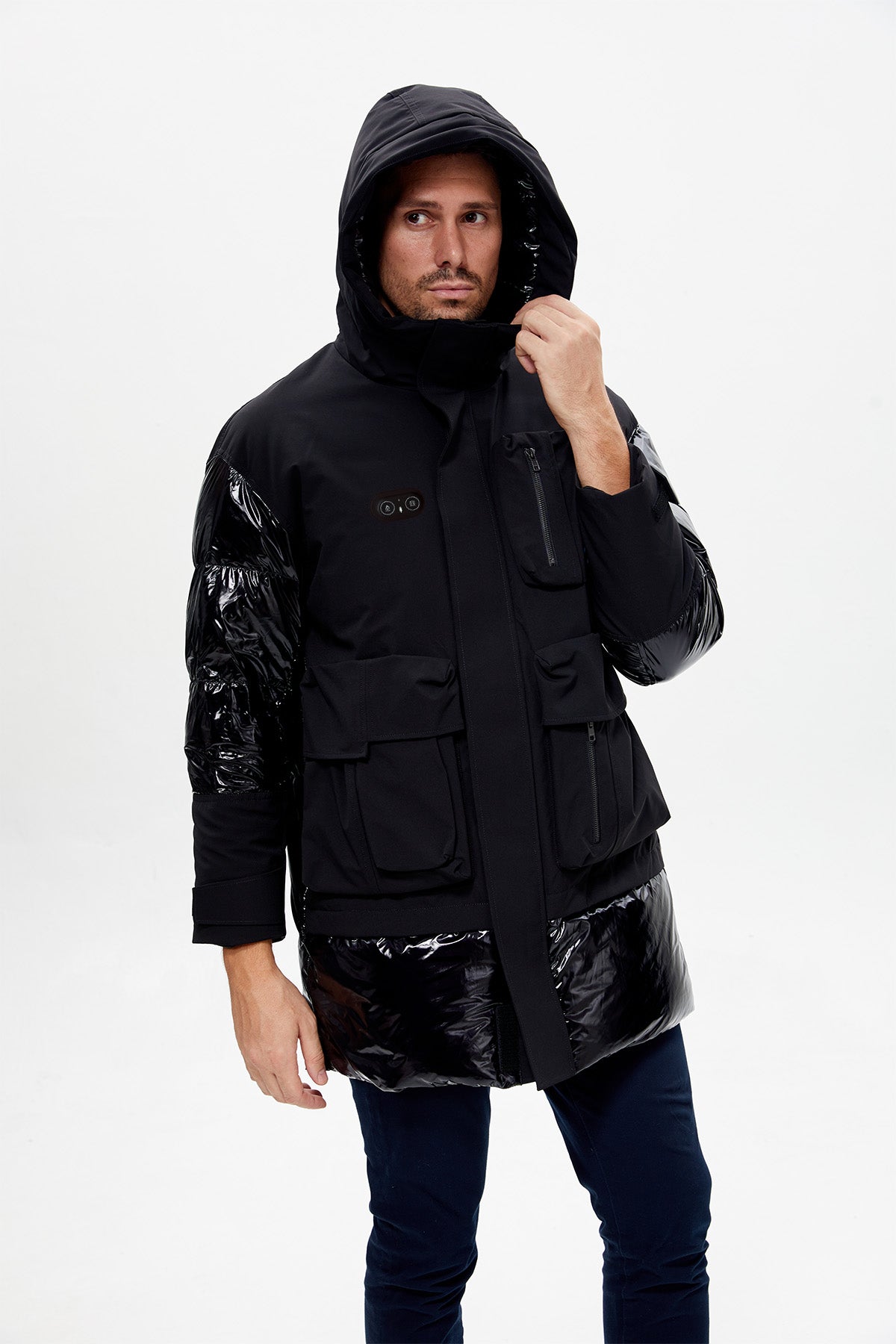 Men's Travel Fashionable Windproof Down Heated Jacket