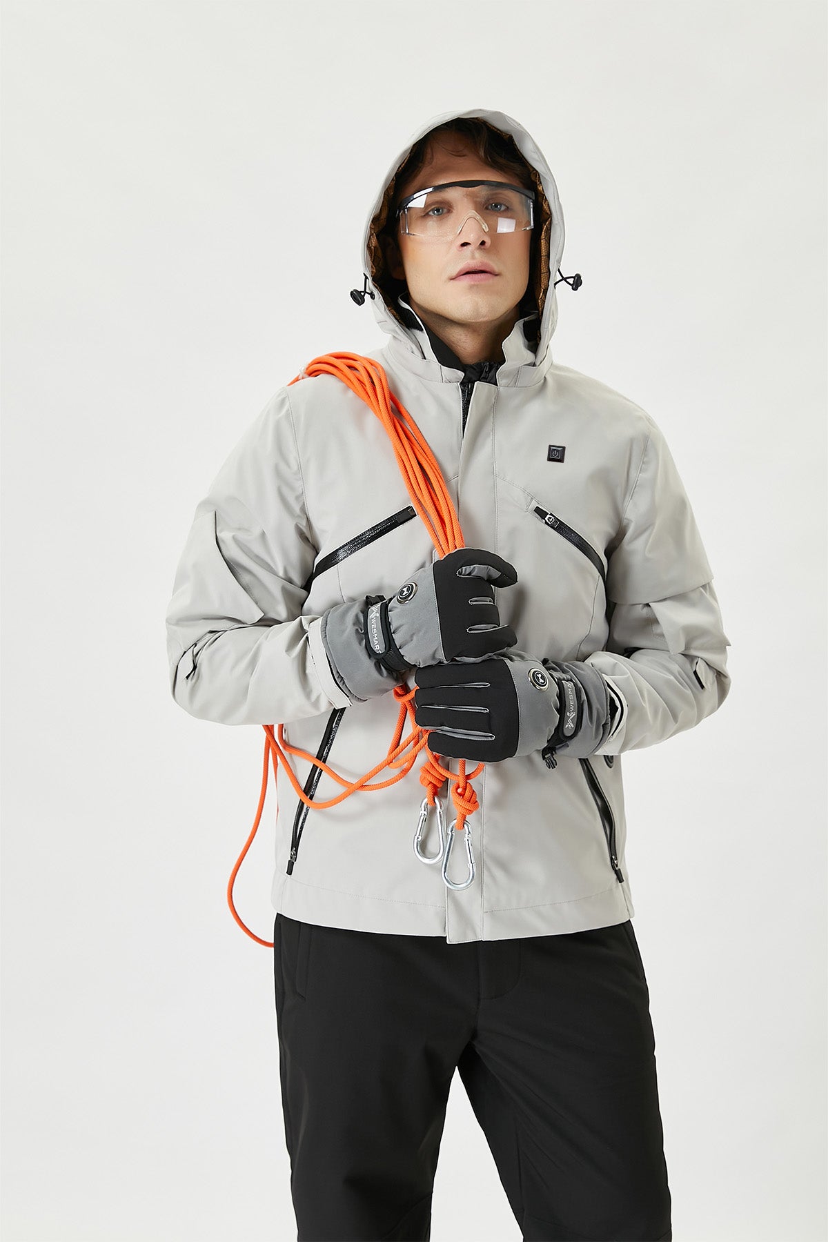 Men's Hunting Heated Jacket For Climbing With Thick Temperature Regulation Design