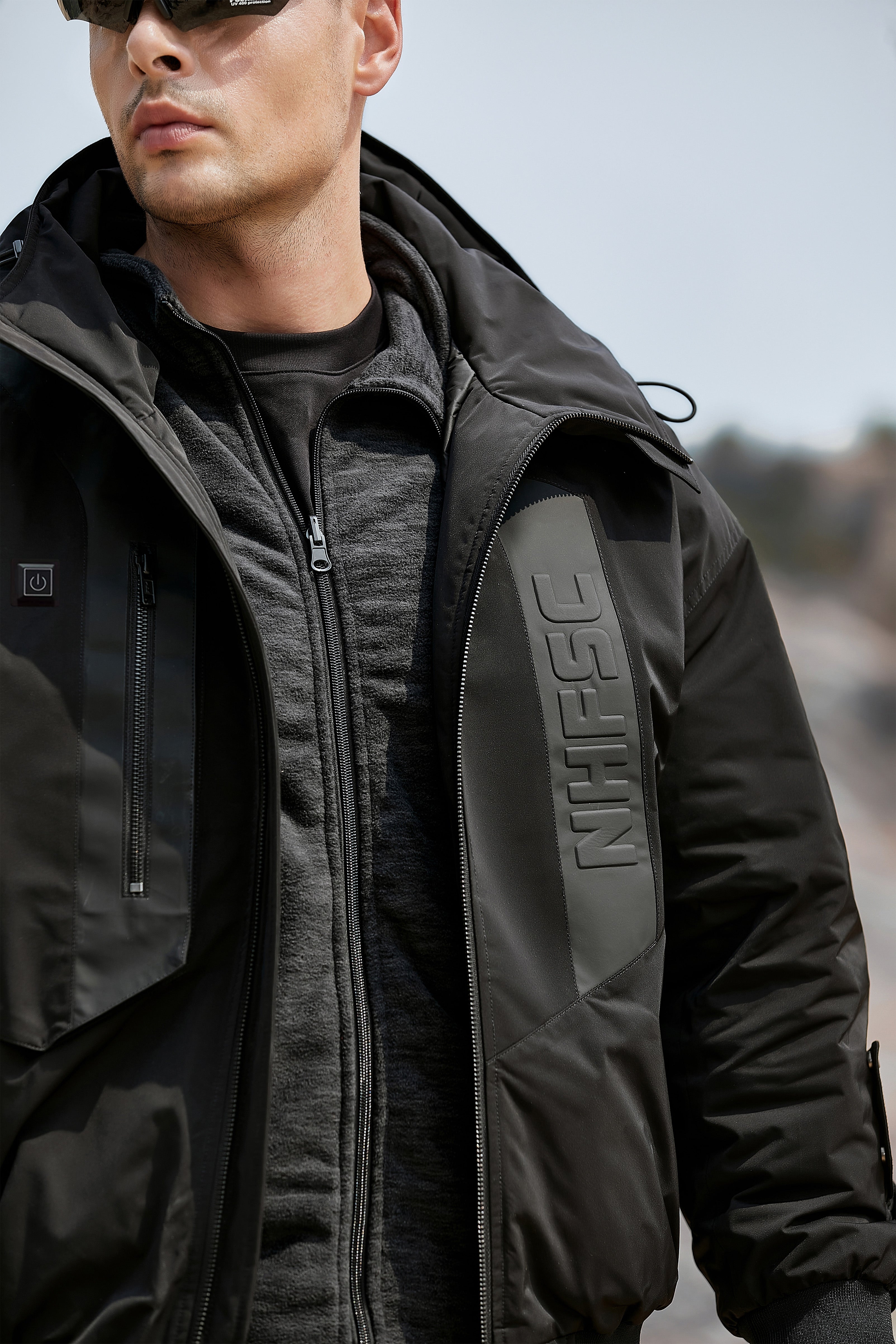 Men's Outdoor Heated Jacket Safety and Removable for Climbing