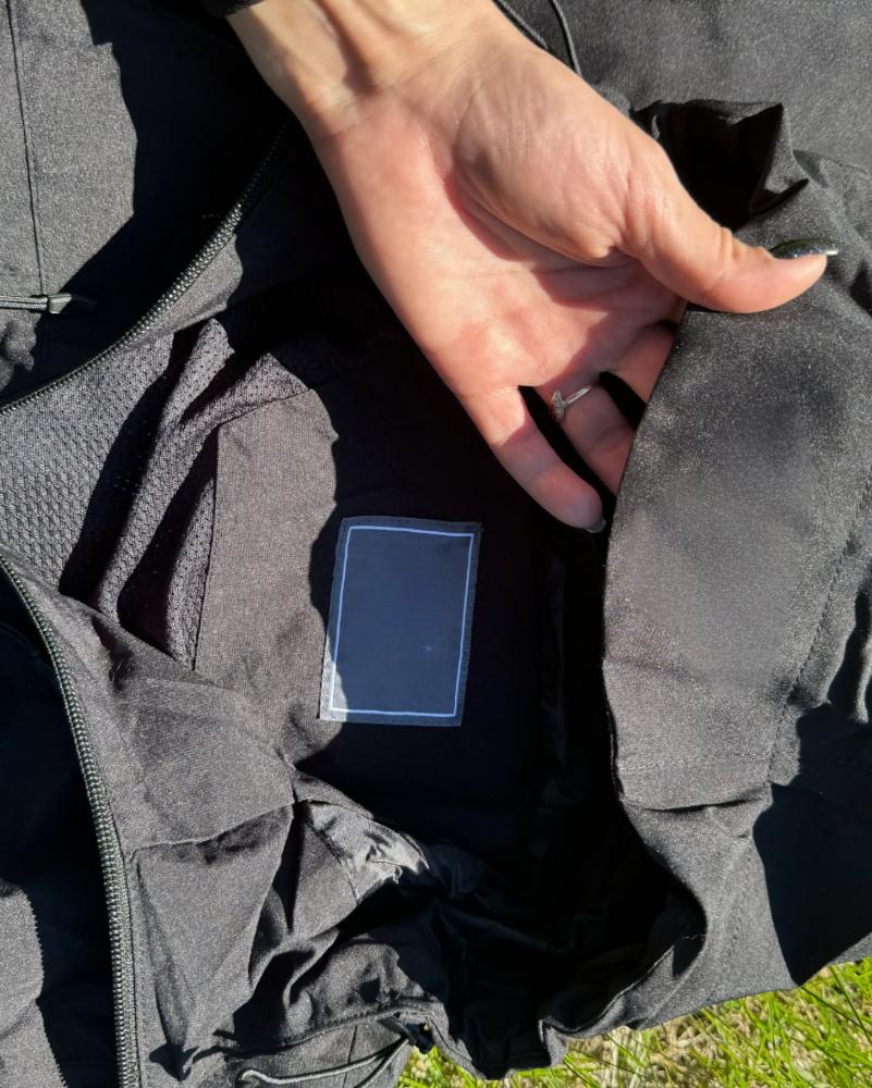 Women's Outdoor Heated Jacket Reflective Strips for Low-Light Hiking