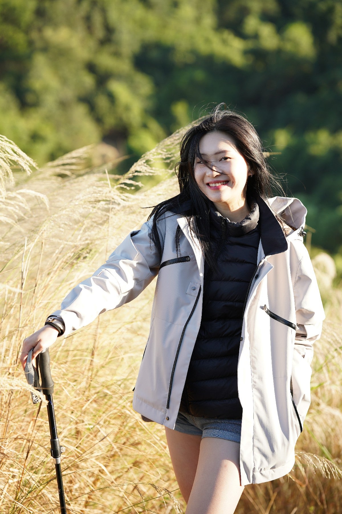 Female Softshell Heated Jacket with Adjustable Cuffs - Blocks Wind While Hiking in Cold Air