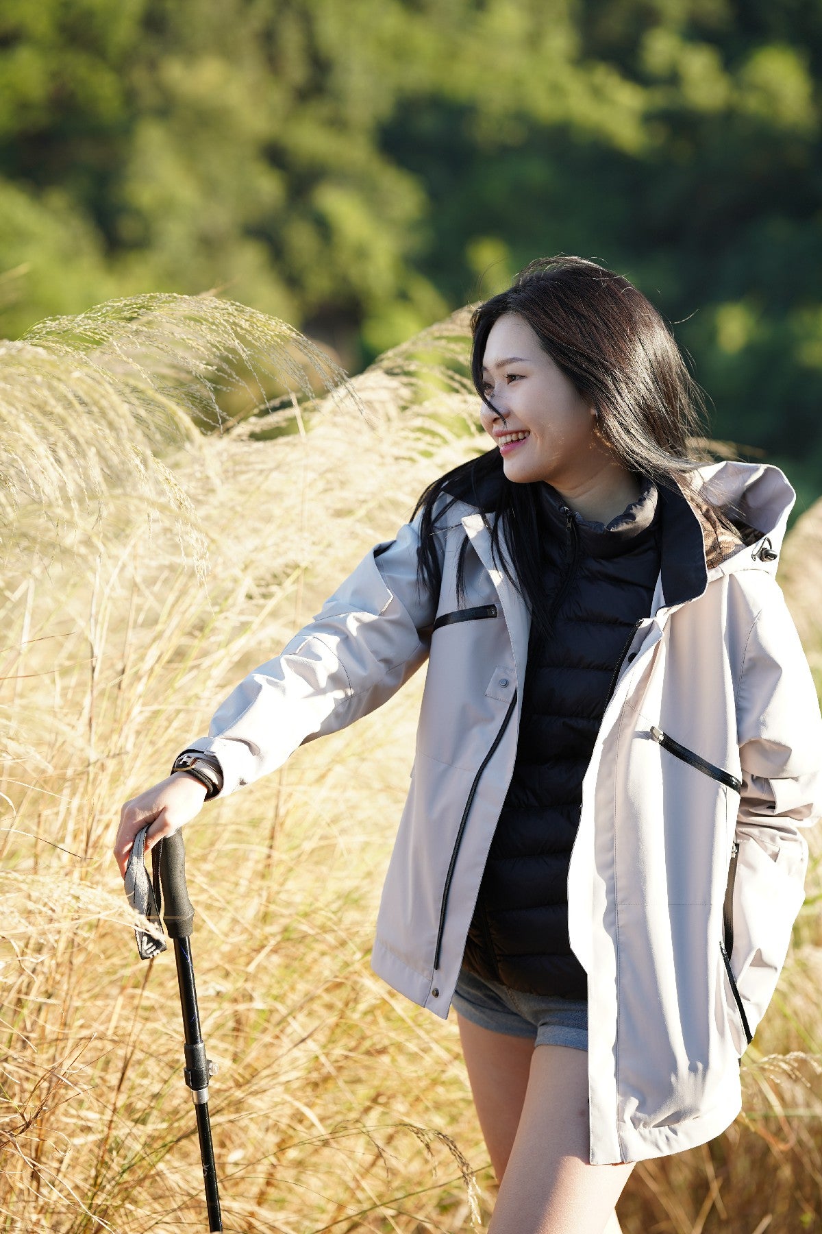 Female Softshell Heated Jacket with Adjustable Cuffs - Blocks Wind While Hiking in Cold Air