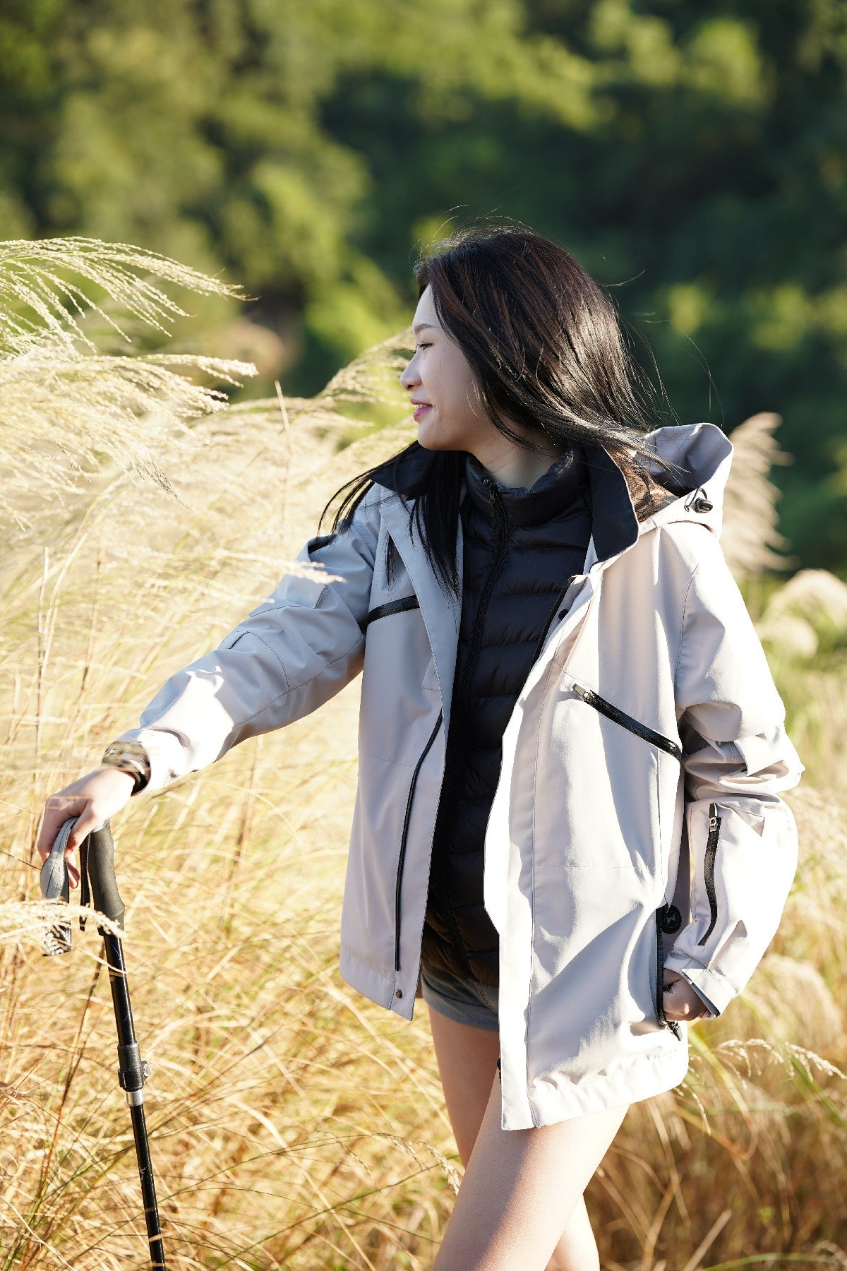 Female Softshell Heated Jacket with Adjustable Cuffs - Blocks Wind While Hiking in Cold Air