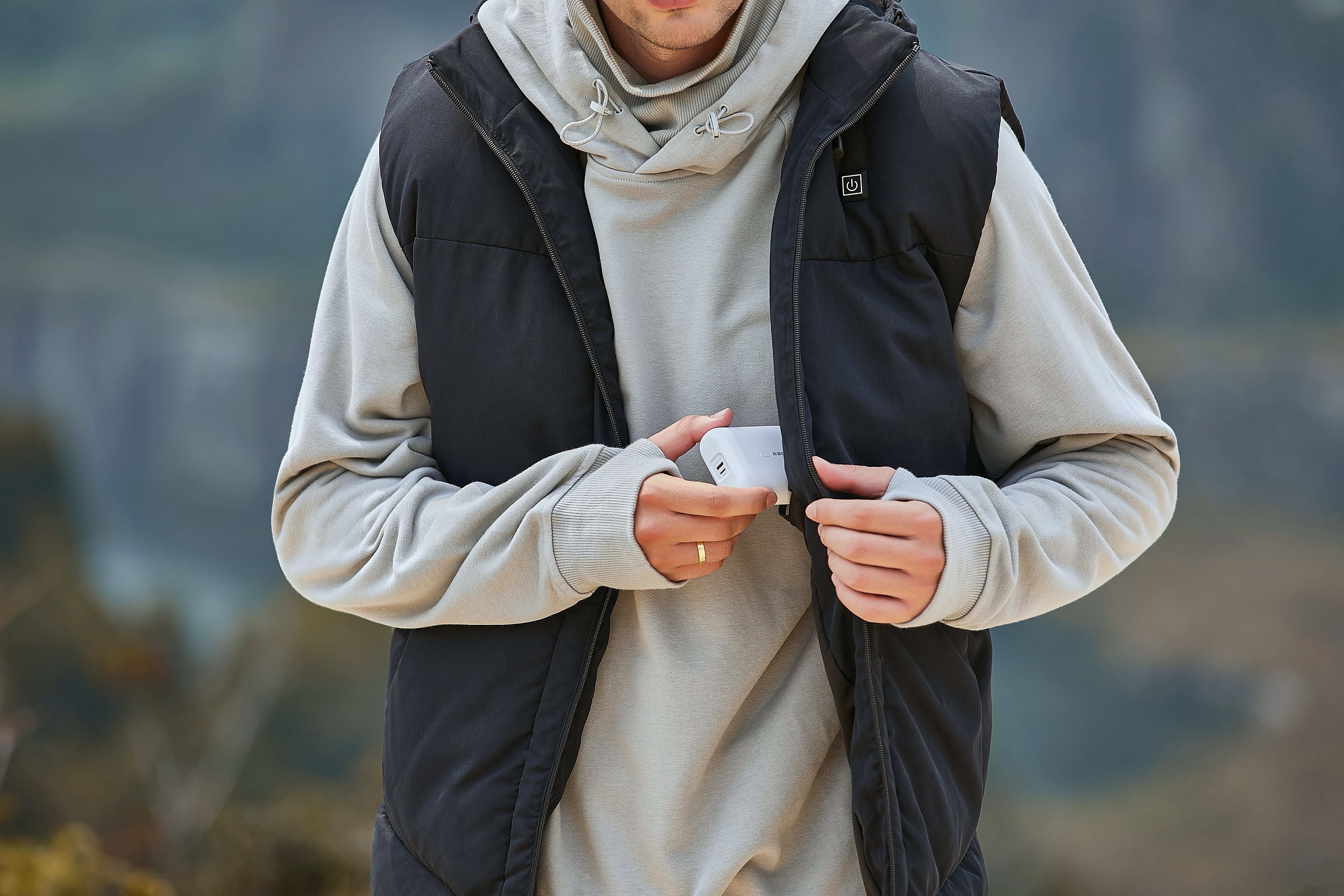 Windproof High Quality Puffer Heated Vest Perfect For Outdoor Work