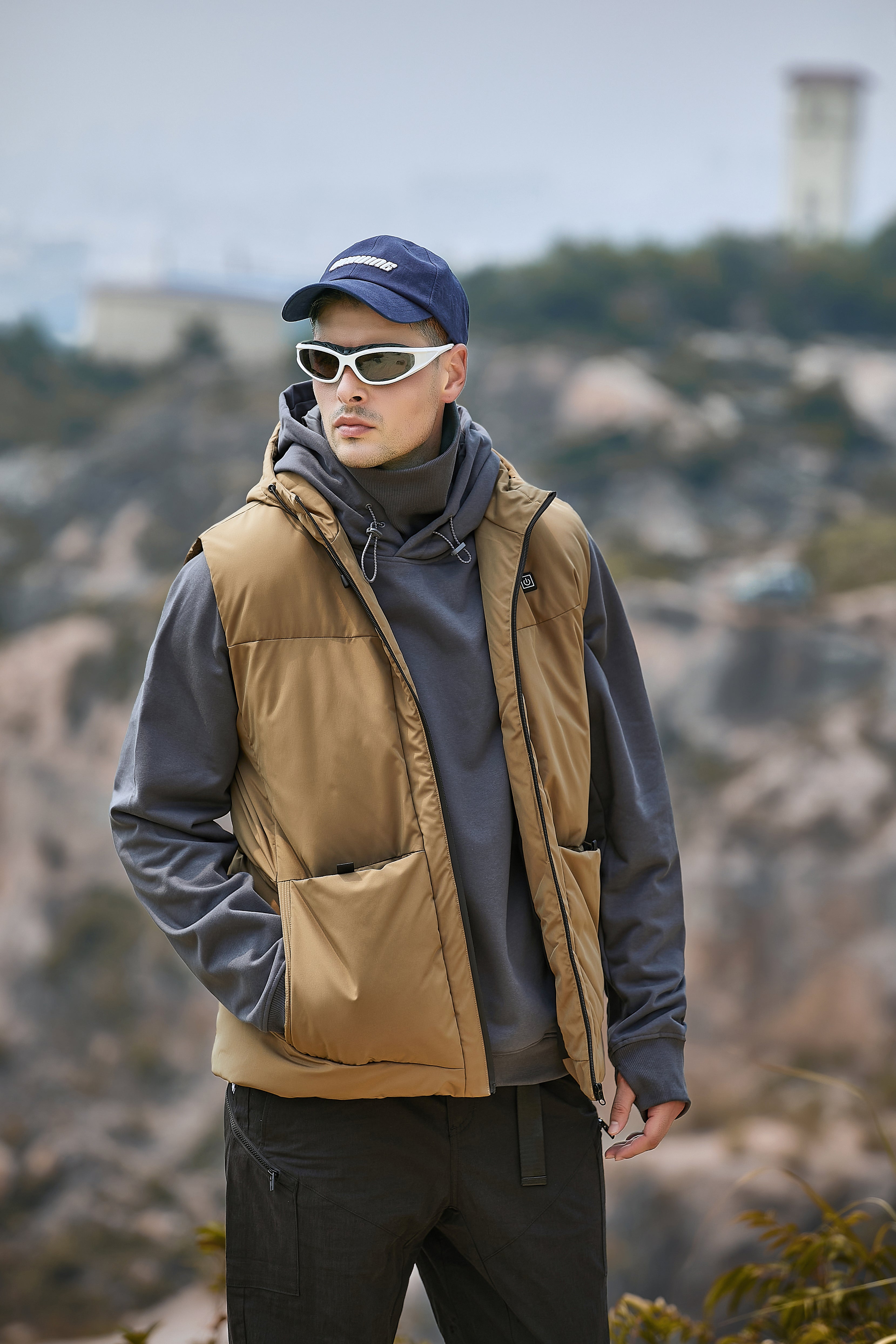 Windproof High Quality Puffer Heated Vest Perfect For Biking