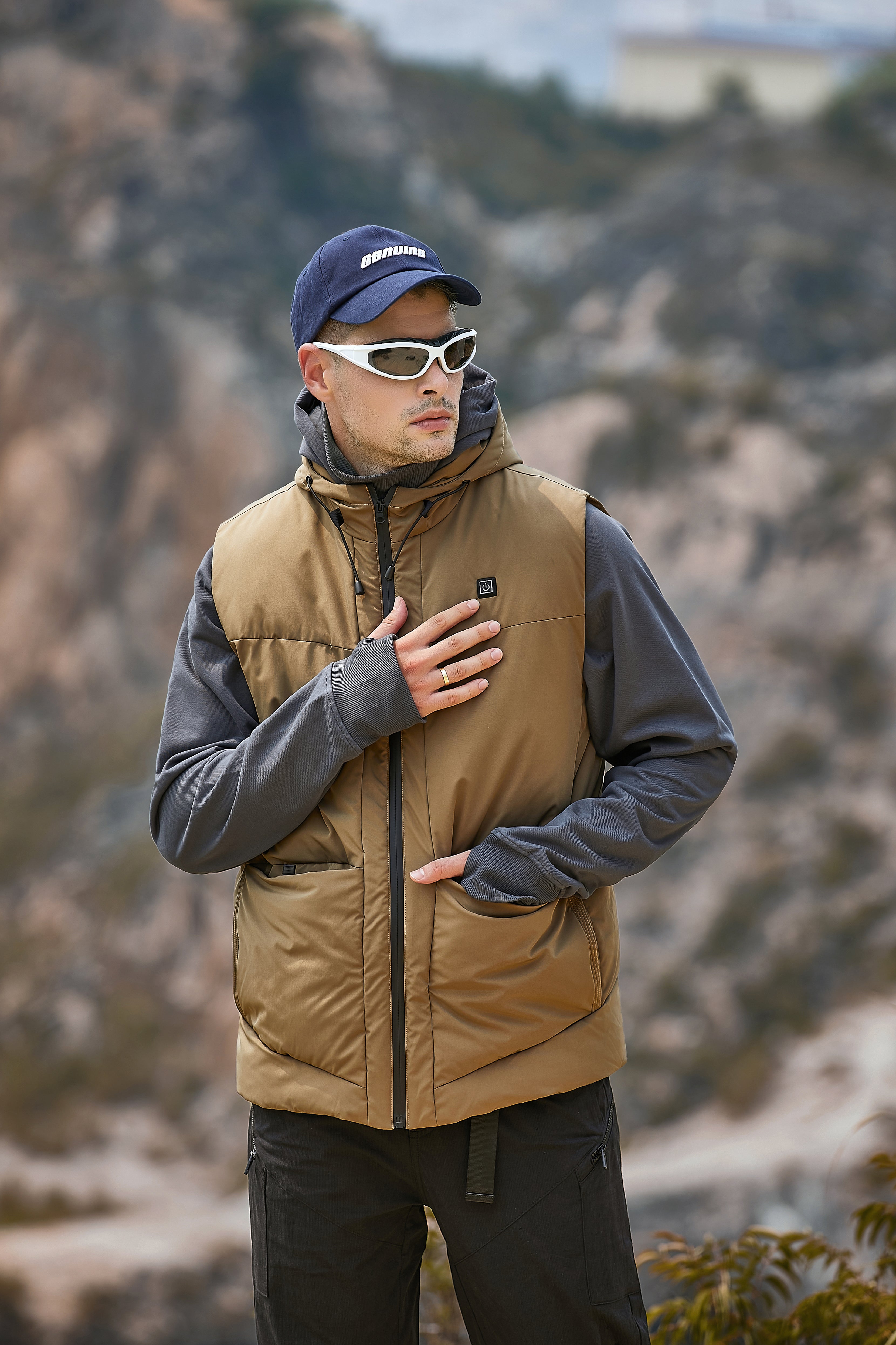 Windproof High Quality Puffer Heated Vest Perfect For Biking